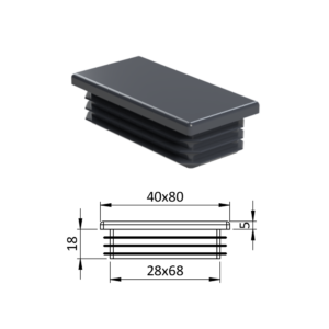 Krytka plastová 40 x 80 mm