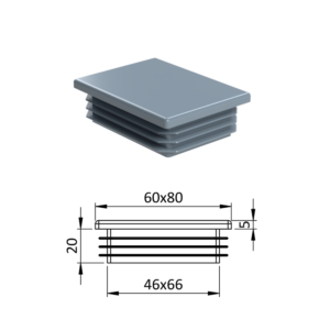 Krytka plastová 60 x 80 mm