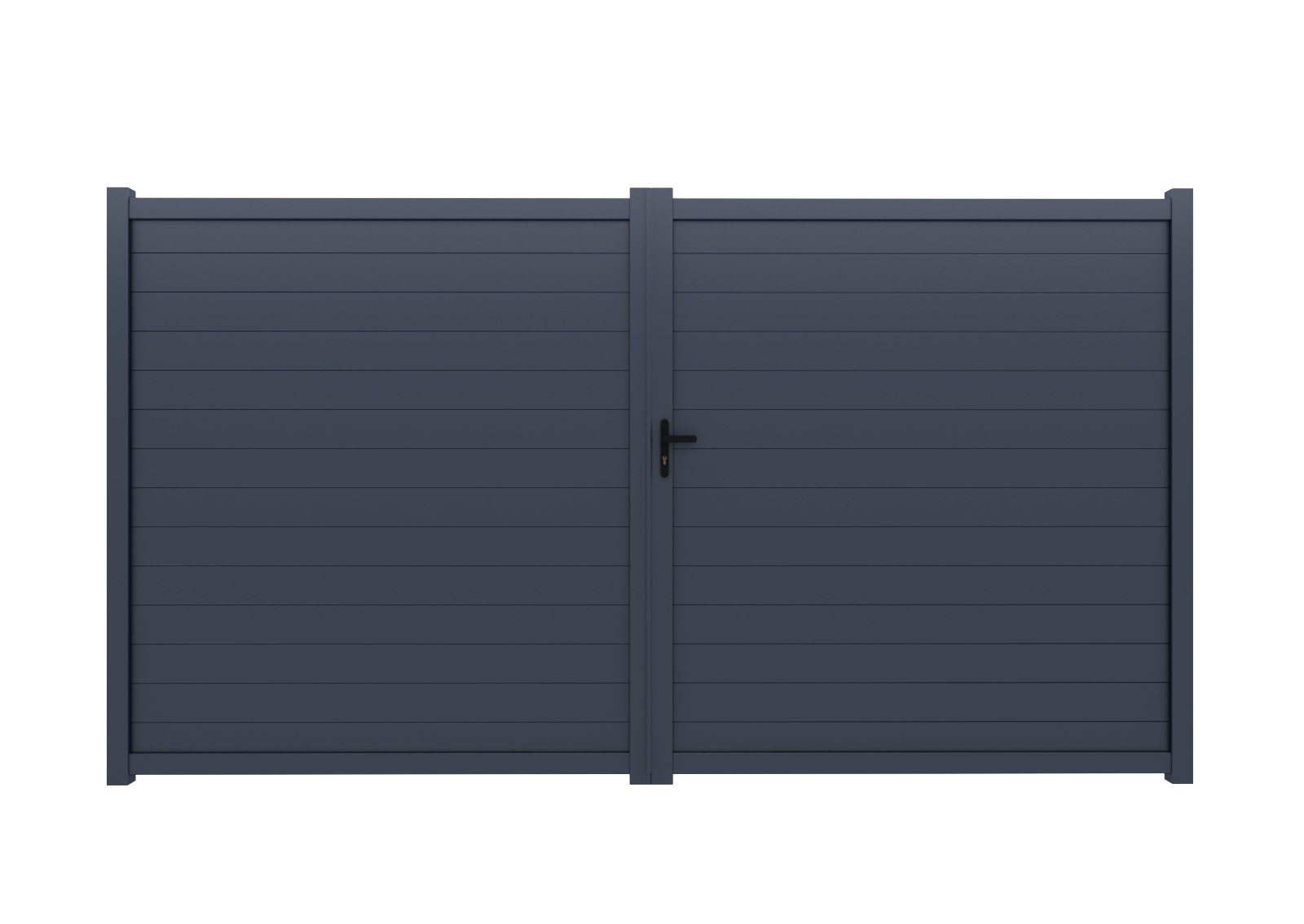 Křídlová brána, hliníková 4000 x 1788 mm