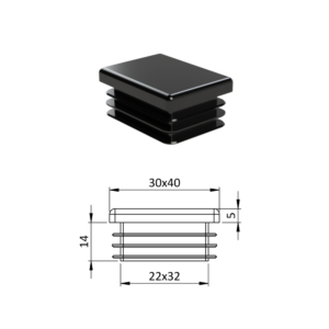 Krytka plastová 30 x 40 mm