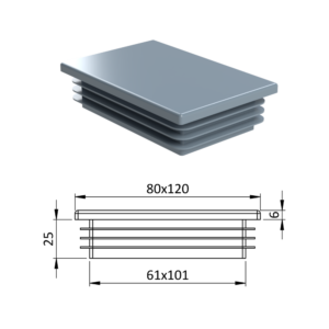 Krytka plastová 80 x 120 mm