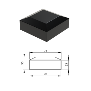 Vnější krytka 70 x 70 mm, plastová PE