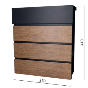 Poštovní schránka, Max. formát A4, Dřevodekor/RAL 7016