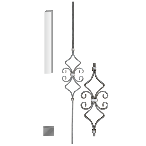 DOPRODEJ tyč 140 x 900 mm z profilu 12 x 12 mm