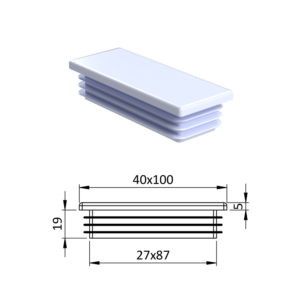 Krytka plastová 40 x 100 mm