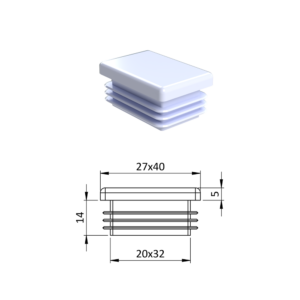 Krytka plastová 27 x 40 mm