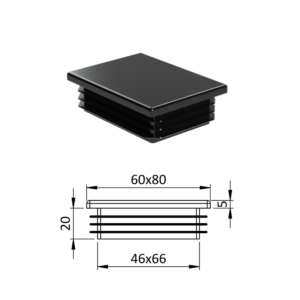 Krytka plastová 60 x 80 mm