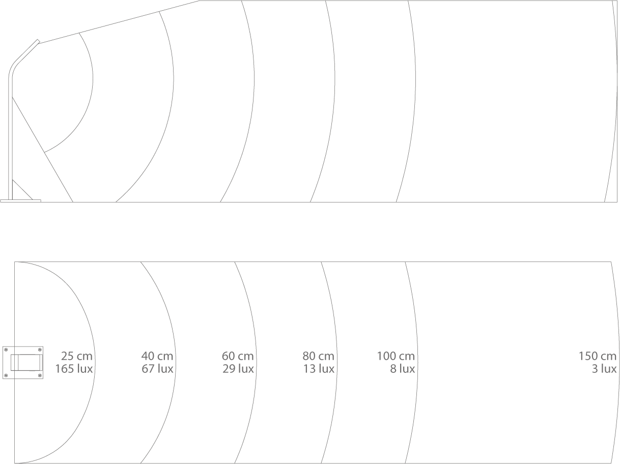 Venkovní LED osvětlení STIK S, barva RAL9010, H-404mm - Obrázek 2