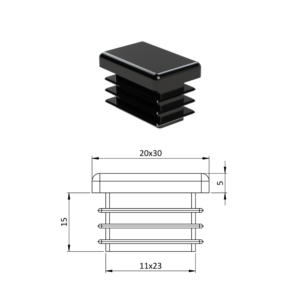 Krytka plastová 20 x 30 mm