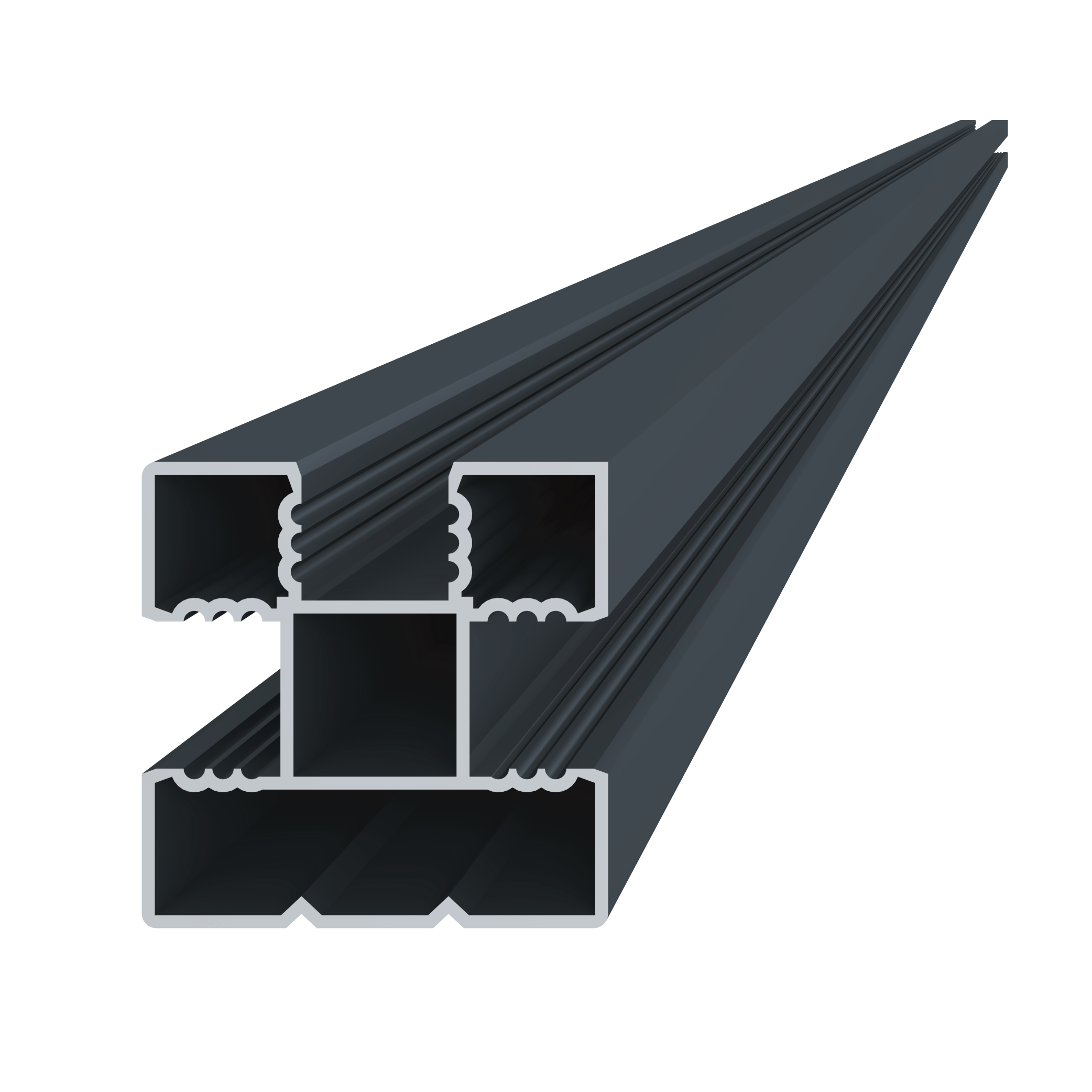 Plotový sloupek 65 x 65 x 1857,5 mm do betonu s patkou - Obrázek 2
