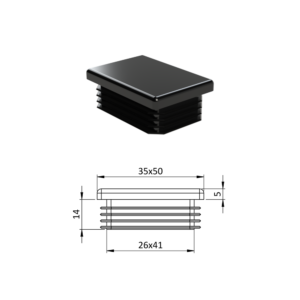 Krytka plastová 35 x 50 mm