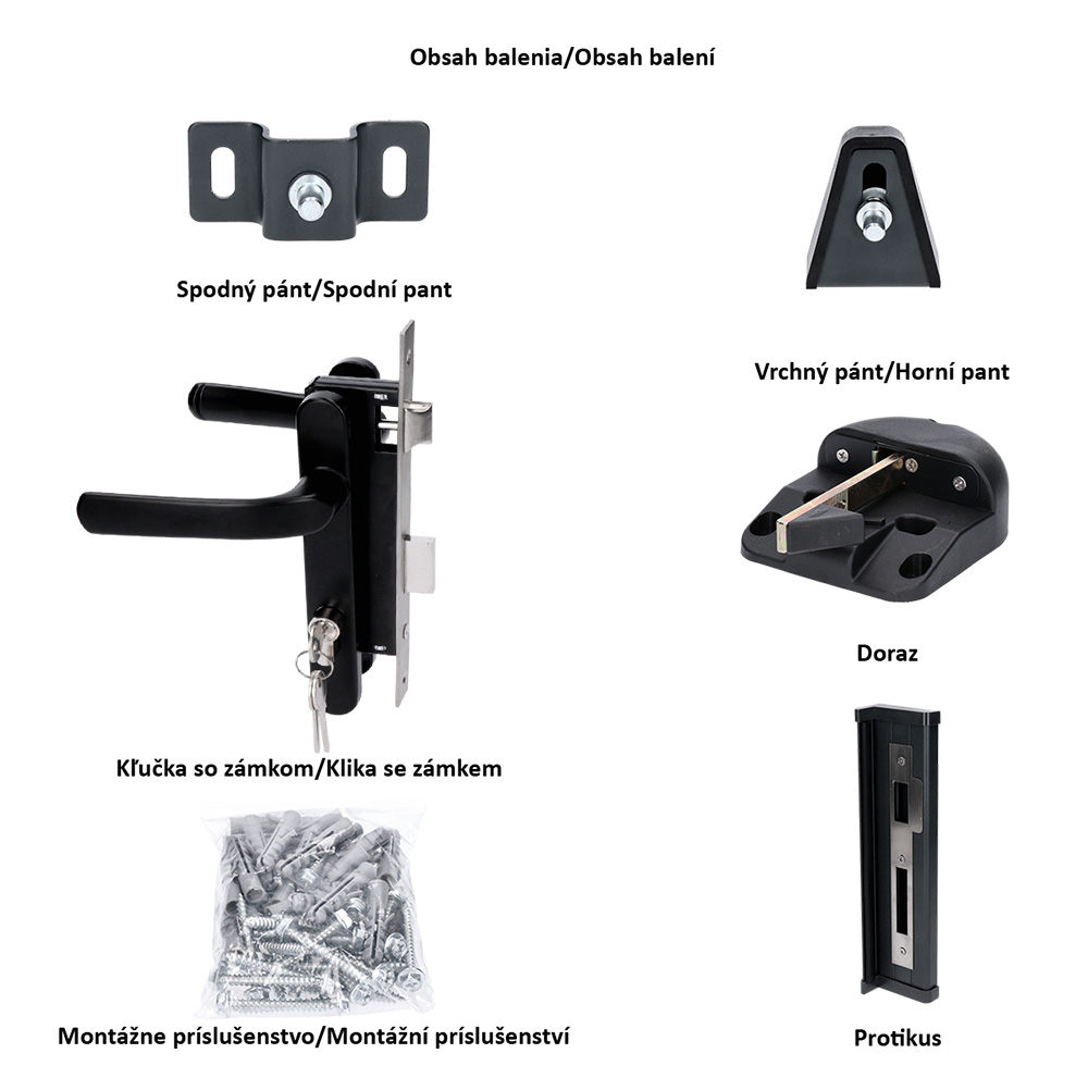 Křídlová brána, hliníková, 4000 x 1788 mm s pohonem STAR3224KR - Obrázek 3