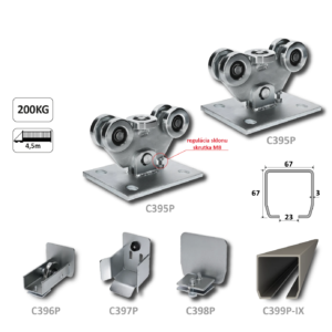PICCOLO samonos do 200 kg/4,5 m, profil 67 x 67 x 3 mm