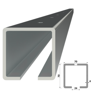 C profil 70 x 70 x 4 x 4000 mm s otvory, pozinkovaný