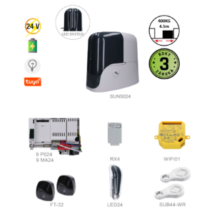 900KSUN5024ER + WIFI pro posuvnou bránu do 500kg