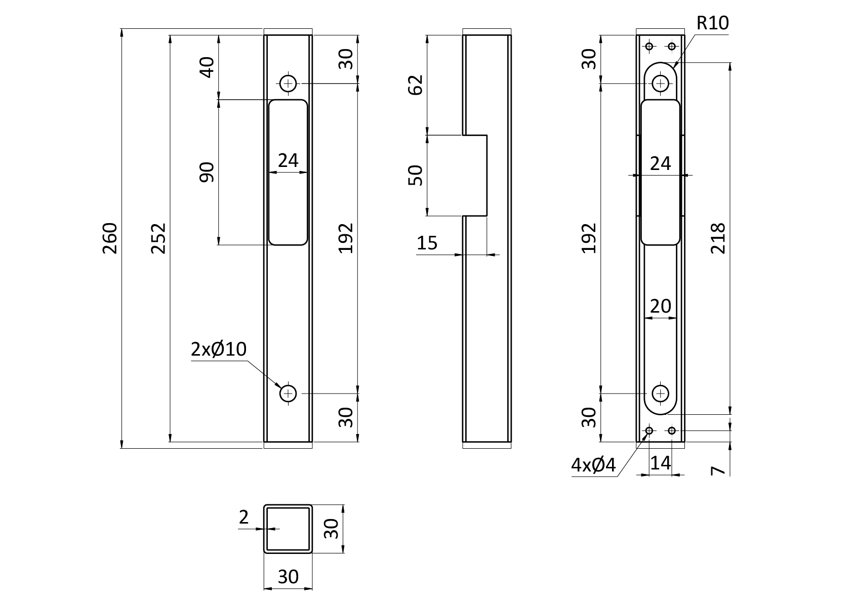 Set - dorazová kazeta L/P EZK309 + zámek EZD332 - Obrázek 2