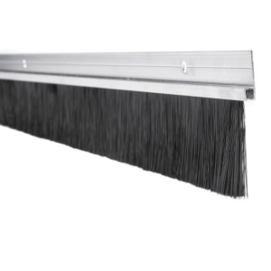 Hliníková těsnící lišta s kartáčem, H = 16 mm, h = 6 mm, L = 46 mm (délka vlasce), A = 5 mm, celková délka 1000mm