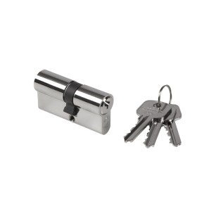 LOCINOX® cylindrická vložka EURO 30/30mm, niklová, 3 klíče, šroub M5x65mm