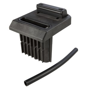 LOCINOX® OGS středový spodní doraz s odtokem vody, pro dvoukřídlové vrata, k zabetonování