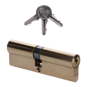 Cylindrická vložka EURO 45/50mm, mosazná, 3 klíče, šroub M5x65mm