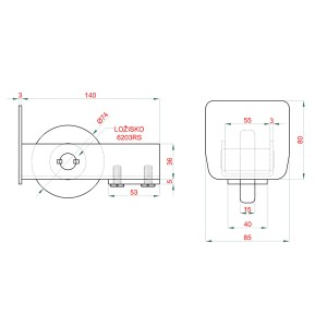 Samonos do 500 kg, profil 80 x 85 x 6000 mm, Zn