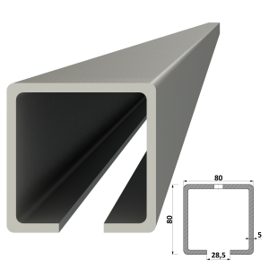 C profil 80 x 80 x 5 x 5000 mm, pozinkovaný