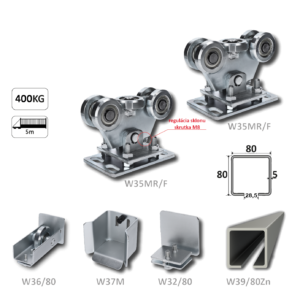 Samonos do 400 kg, profil 80 x 80 x 6000 mm, Zn