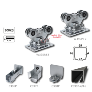 Samonos do 300 kg, profil 69 x 69 x 6000 mm, Fe