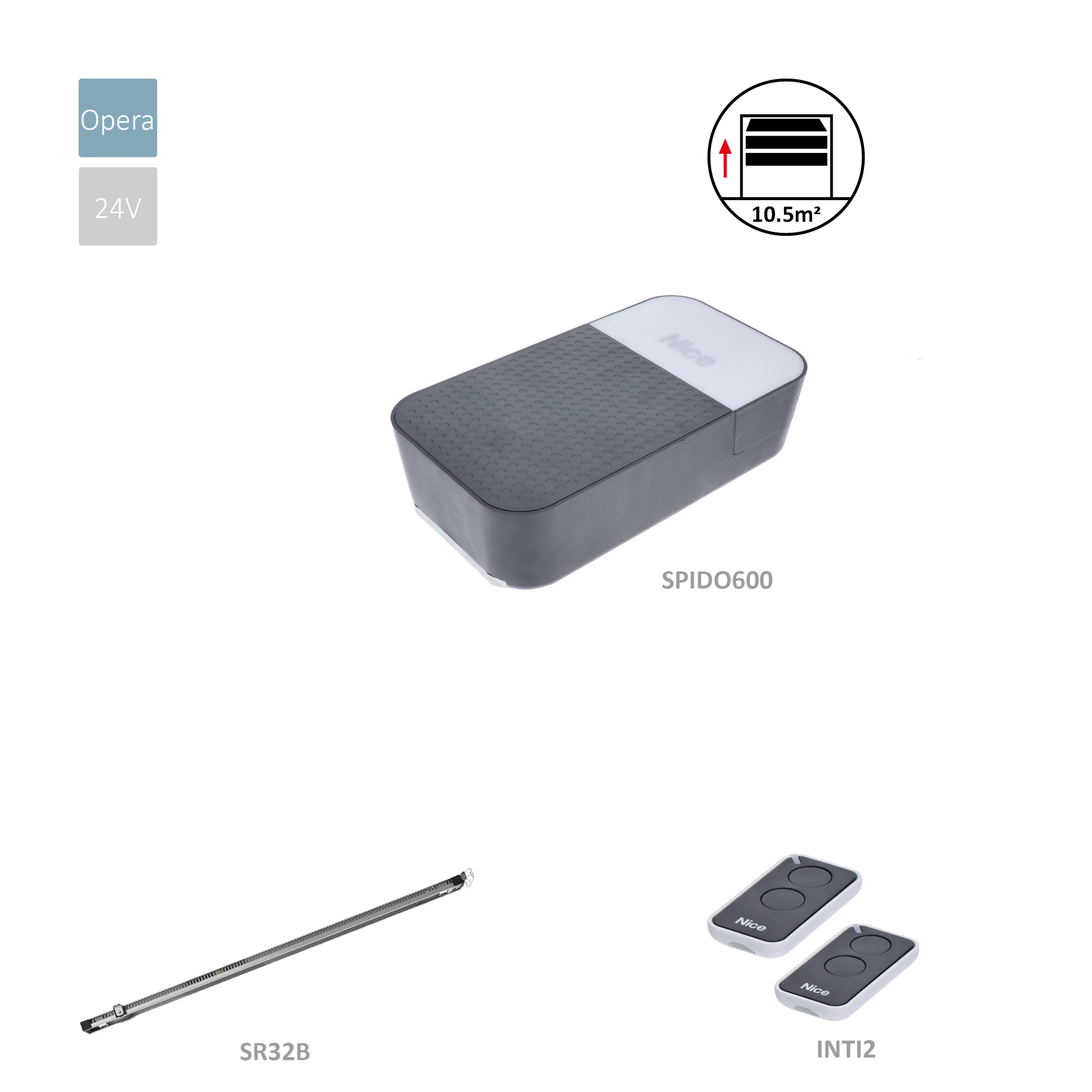 SPIDO32BKCE sada pro sekční vrata do 10.5m²