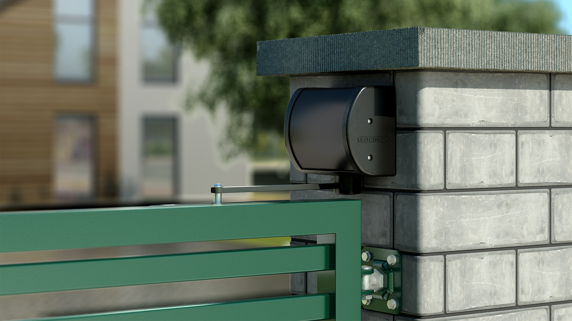 LOCINOX® PANTHER-9005 - hydraulický zavírač s kluznou lištou, uchycení na sloupek nebo na stěnu, pro křídlové brány a br - Obrázek 5