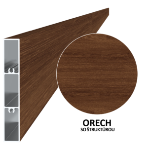 Profil 100x16mm, L-6000mm, práškový lak, struktura OŘECH