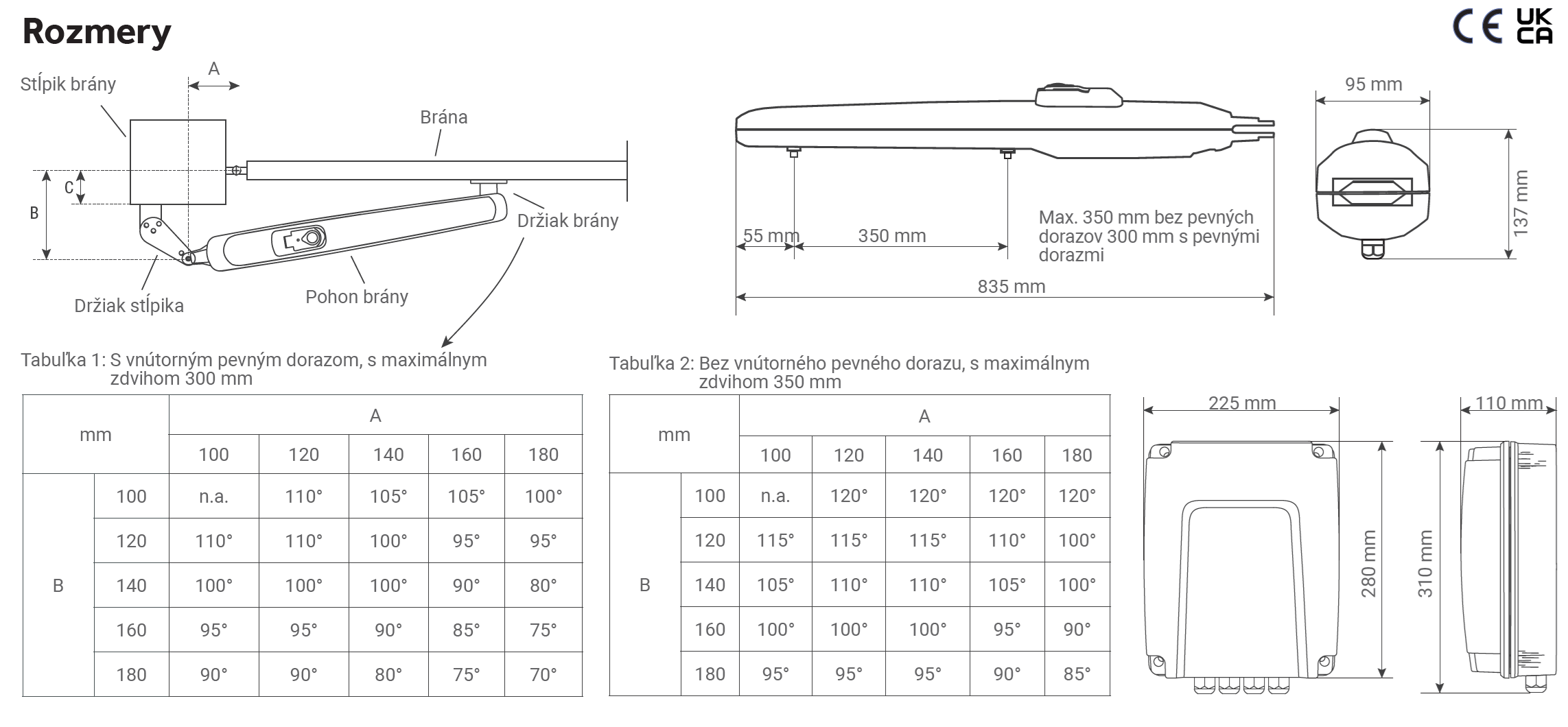 LiftMaster sada pro jednokřídlovou bránu do 3m/křídlo - Obrázek 2