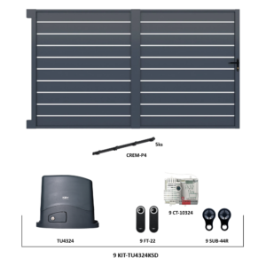 Posuvná hliníková brána 4000 x 1803 mm s pohonem TU4324KSD