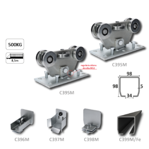 MEDIO samonos do 500 kg, profil 98 x 98 x 6000 mm, Fe