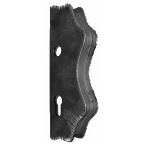 Kazetová sestava pro branku 250x125x30mm, otvor pro kliku ø 20mm, na profil 30x30mm, zdobená, pro zámek ZM90/80