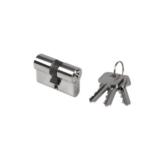 LOCINOX® cylindrická vložka EURO 23/23mm, niklová, 3 klíče, šroub M5x65mm