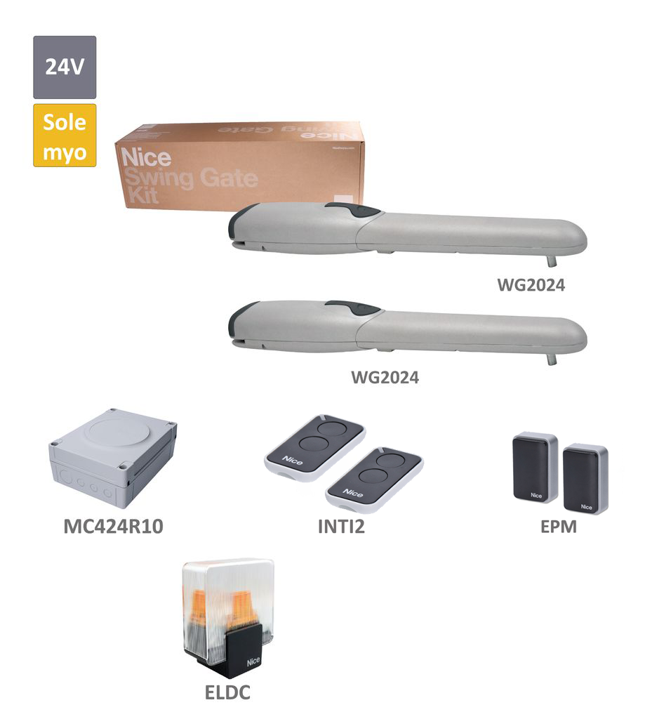 WINGO sada pro dvoukřídlou bránu do 2m/křídlo