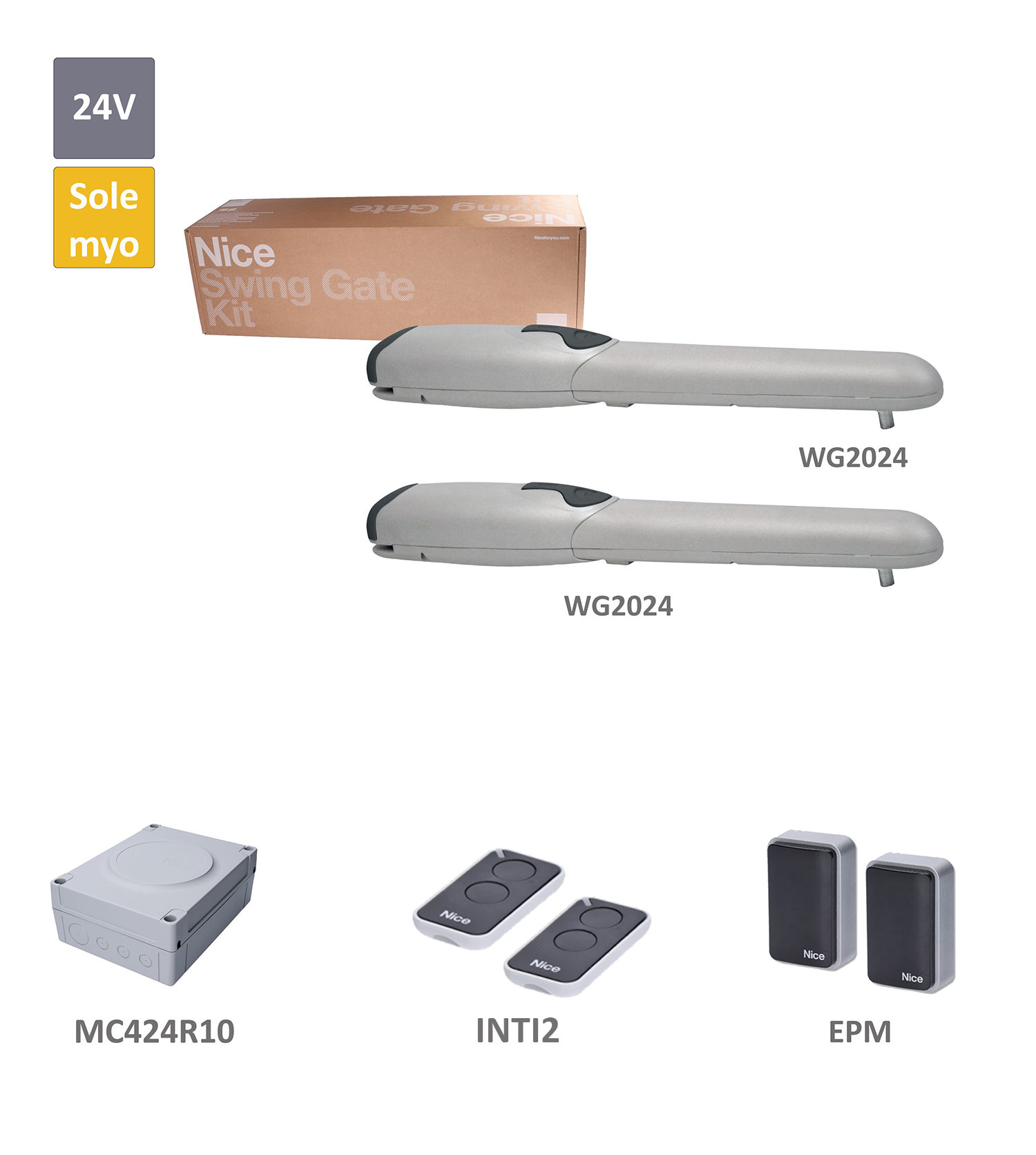 WINGO sada pro dvoukřídlovou bránu do 2m/křídlo