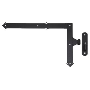 Kování ozdobné HORNÍ, 400 x 650 mm s čepem, profil 50 x 5 mm, černá barva