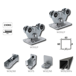 Samonos do 230 kg, profil 60 x 60 x 6000 mm, Fe
