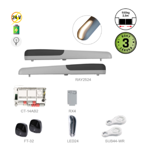 RAYKIT pro dvoukřídlovou bránu do 2,5m/křídlo