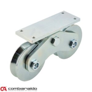 Dvojitá kladka Combi Arialdo, V profil, nosnost 1800 kg, Zn