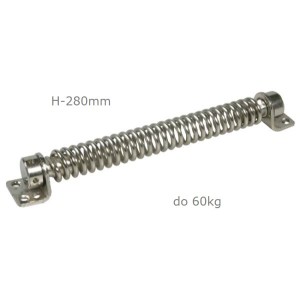 Dverový pružinový zatvárač H - 280mm, nerezový, max. hmotnosť dverí 60kg