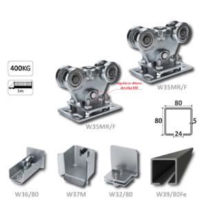 Samonos do 400 kg, profil 80 x 80 x 6000 mm, Fe