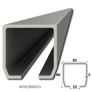 C profil 80 x 85 x 5 x 1000 mm, pozinkovaný
