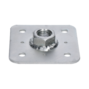 Horní deska 110x110 s maticí M24, žárový pozink, výška 23mm, patka pilíře