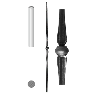Tyč kovaná L = 900 mm, profil ø 12 mm