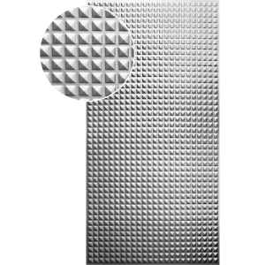 Plech pozinkován 2000x1000x1,2mm - PYRAMIDA 2, 3D efekt