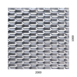 Tahokov Fe, oko: 47x18mm, můstek: 8mm (2000x1000x1,5mm), orientace oka: rozměr oka 47mm je rovnoběžný s rozměrem desky 2