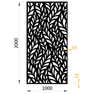 Plech, vzor 1295, 1000x2000x2,5mm, bez povrchové úpravy